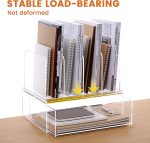 HeZone Desk Organizers and Storage, Office Organization Storage, Clear Acrylic Office Desk Organizers and Accessories with Drawer- 1 Pack - Image 8